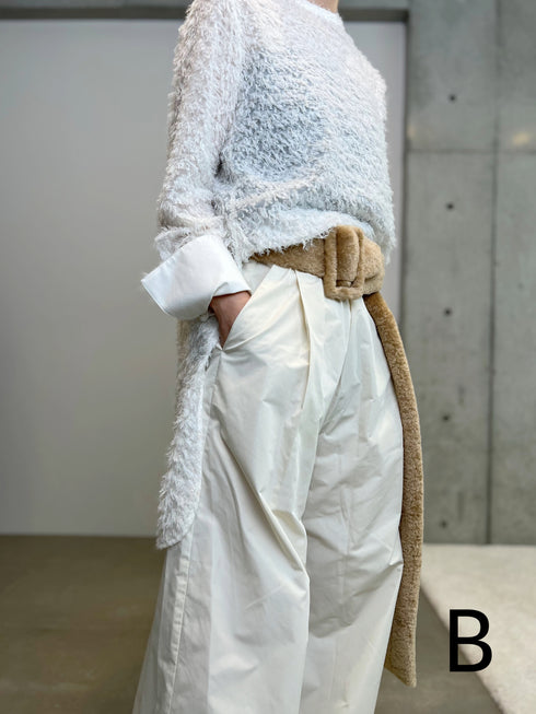 fur tail belt